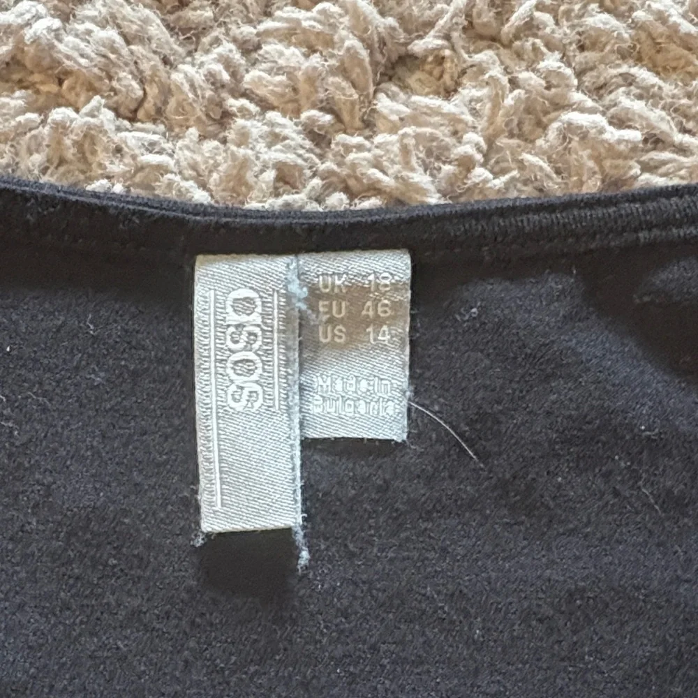 ASOS Elegant Black Wrap Crop Top - Picture 2 of 2